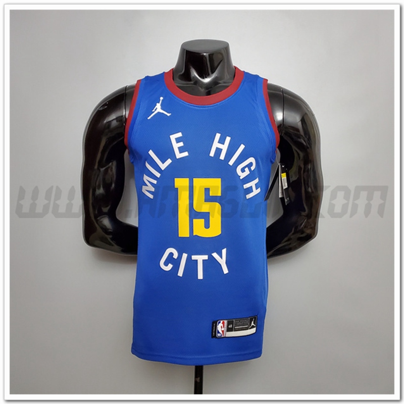 Nuovo Maglia Denver Nuggets (Jokic #15) Blu Theme Limited Citta
