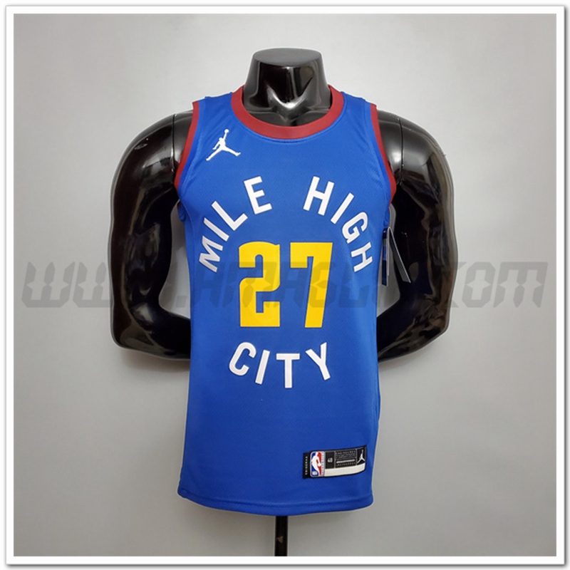Nuovo Maglia Denver Nuggets (Murray #27) Blu Theme Limited Citta