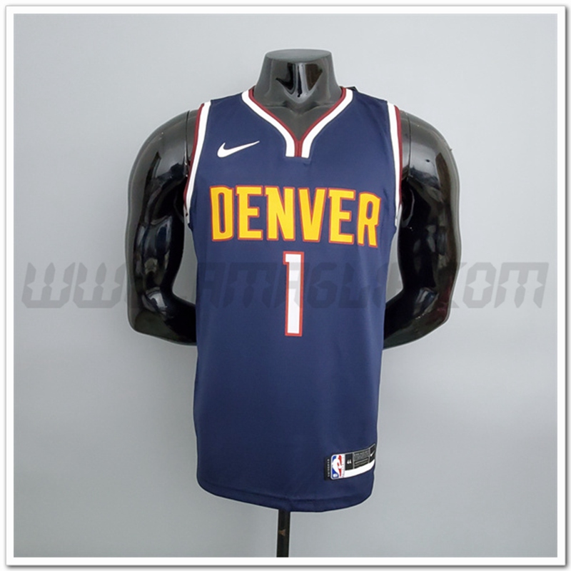 Maglia Denver Nuggets (Porter jr.#1) Blu Marino