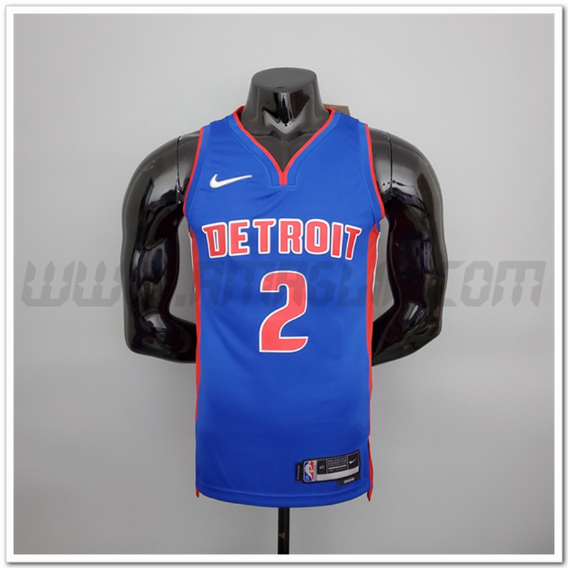 Maglia Detroit Pistons (Cunningham #2) Blu 75°anniversario