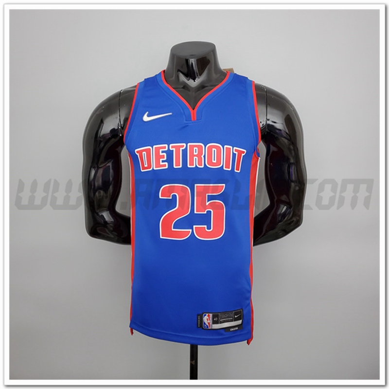 Maglia Detroit Pistons (Rose #25) Blu 75°anniversario