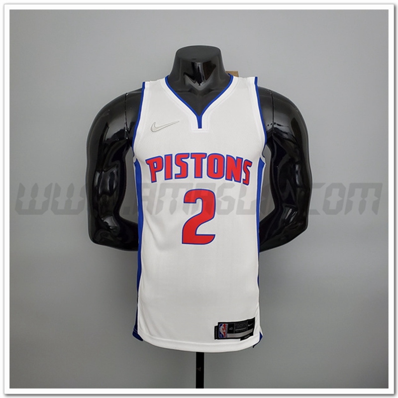Maglia Detroit Pistons (Cunningham #2) Bianco 75°anniversario
