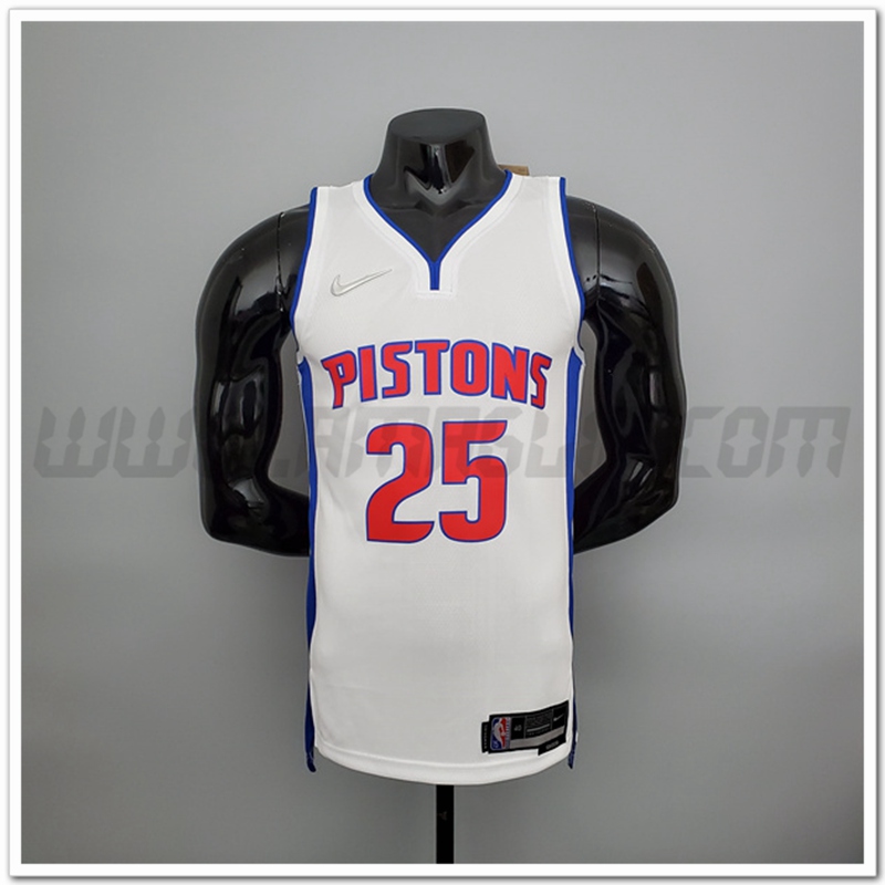 Maglia Detroit Pistons (Rose #25) Bianco 75°anniversario
