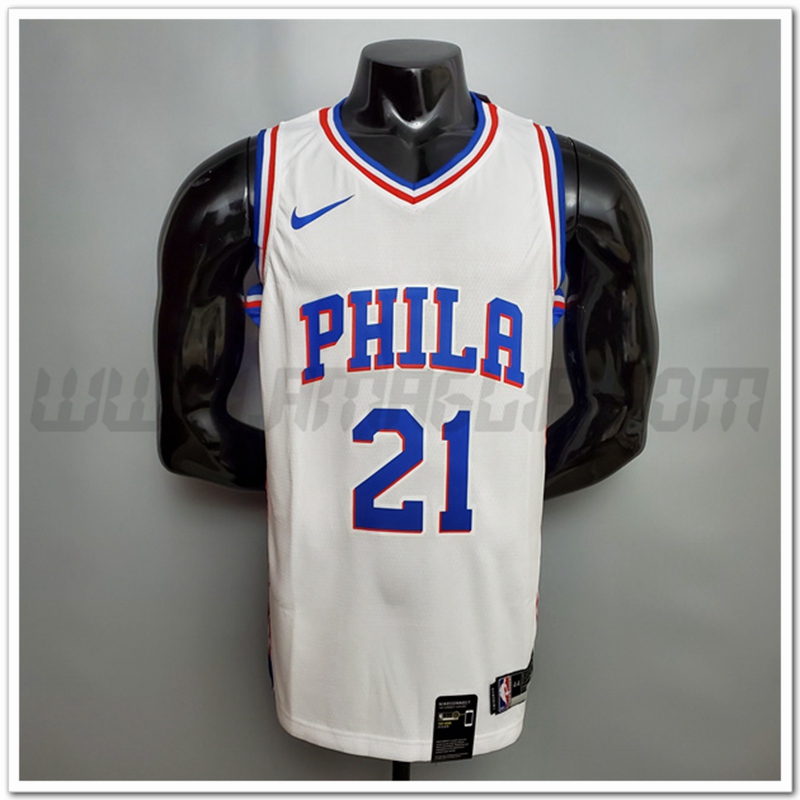 Maglia Detroit Pistons (Embiid #21) Bianco