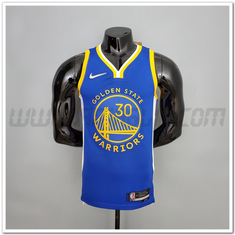 Maglia Golden State Warriors (Curry #2974) Blu 75°anniversario