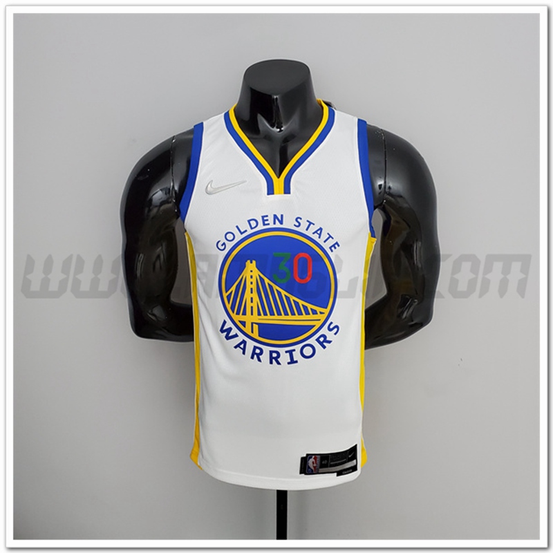 Maglia Golden State Warriors (Curry #30) Bianco 75°anniversario Mexico Edition