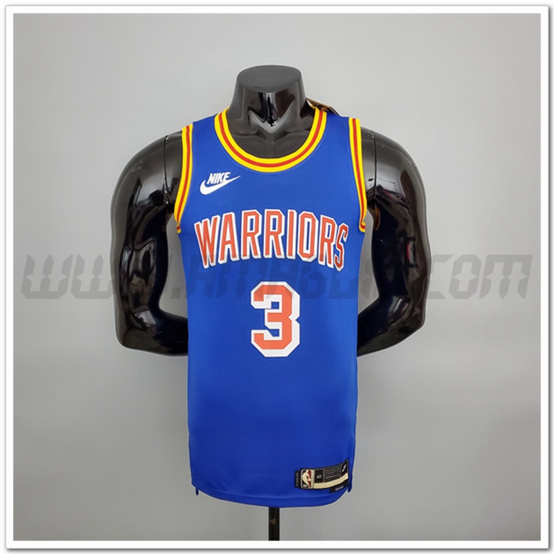 Maglia Golden State Warriors (Poole #3) Blu Retro 75°anniversario