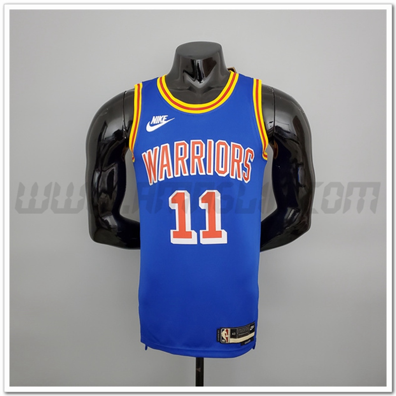 Maglia Golden State Warriors (Thompson #11) Blu Retro 75°anniversario