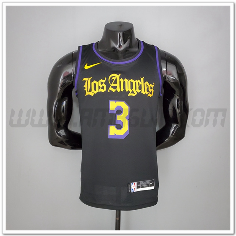 Maglia Los Angeles Lakers (Davis #3) 2021 Nero