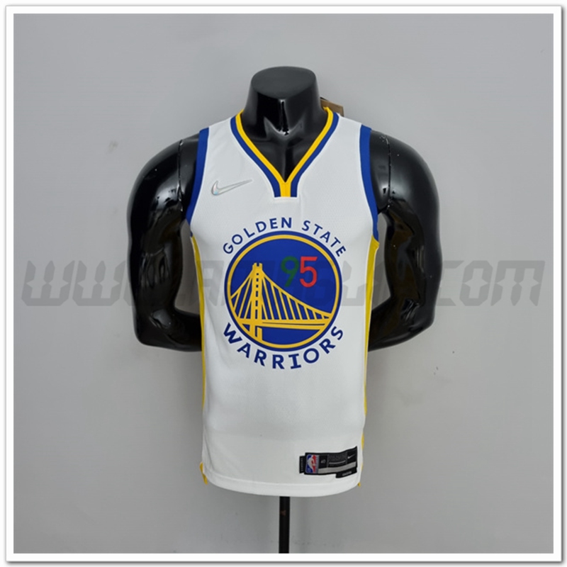 Maglia Golden State Warriors (Toscano #95) Bianco 75°anniversario Mexico Exclusive
