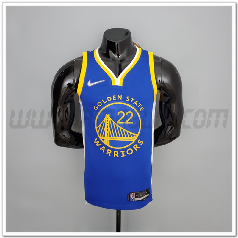 Maglia Golden State Warriors (Wiggins #22) Blu 75°anniversario