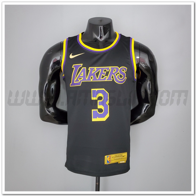 Maglia Los Angeles Lakers (Davis #3) 2021 Nero Bonus Edition