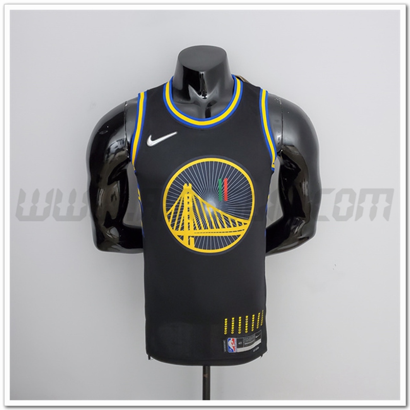 Maglia Golden State Warriors (Thompson #11) Nero 75°anniversario Mexico Edition