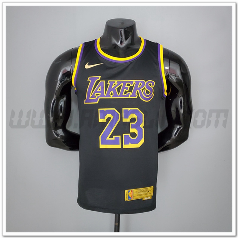Maglia Los Angeles Lakers (Ames #23) 2021 Nero Bonus Edition