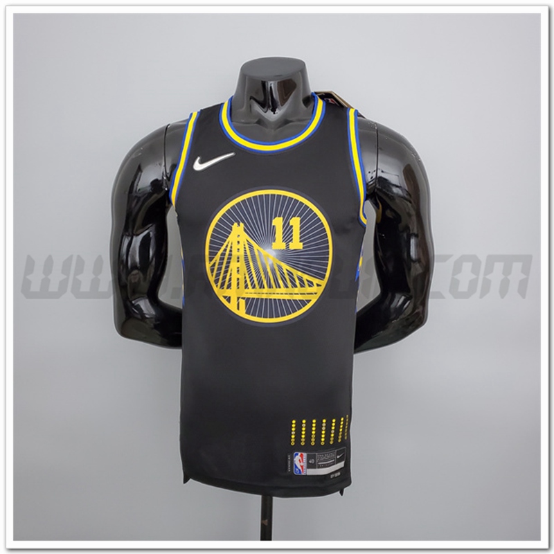 Maglia Golden State Warriors (Thompson #11) Nero 75°anniversario Citta