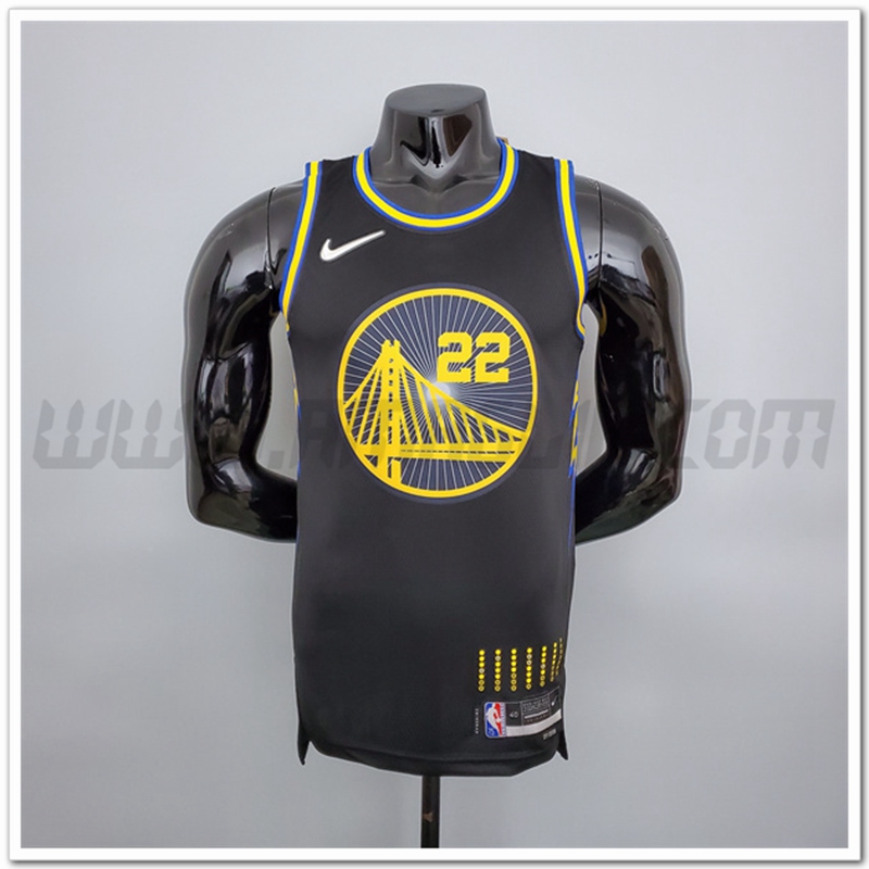 Maglia Golden State Warriors (Wiggins #22) Nero 75°anniversario Citta