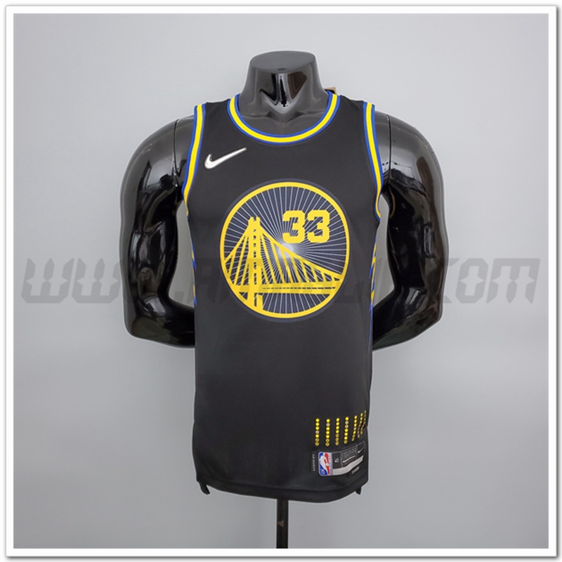 Maglia Golden State Warriors (Wiseman #33) Nero 75°anniversario Citta