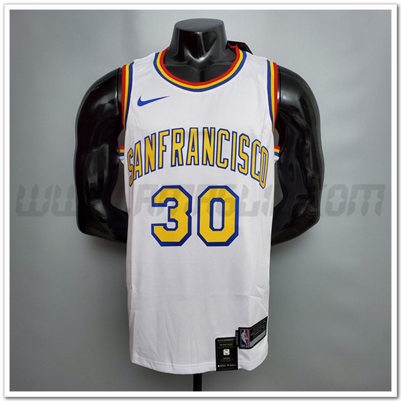 Maglia Golden State Warriors (Curry #30) Retro Bianco