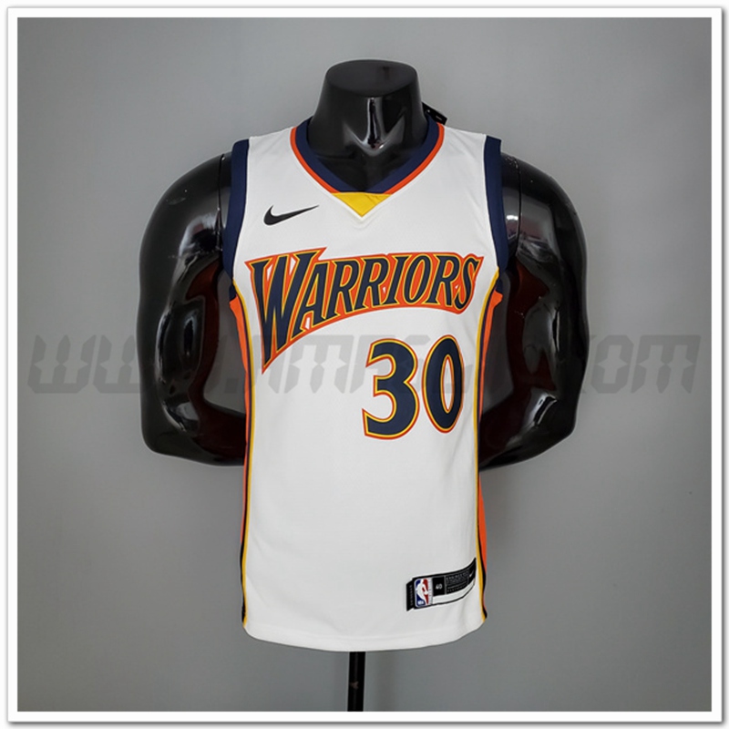 Maglia Golden State Warriors (Curry #30) Bianco Recrue