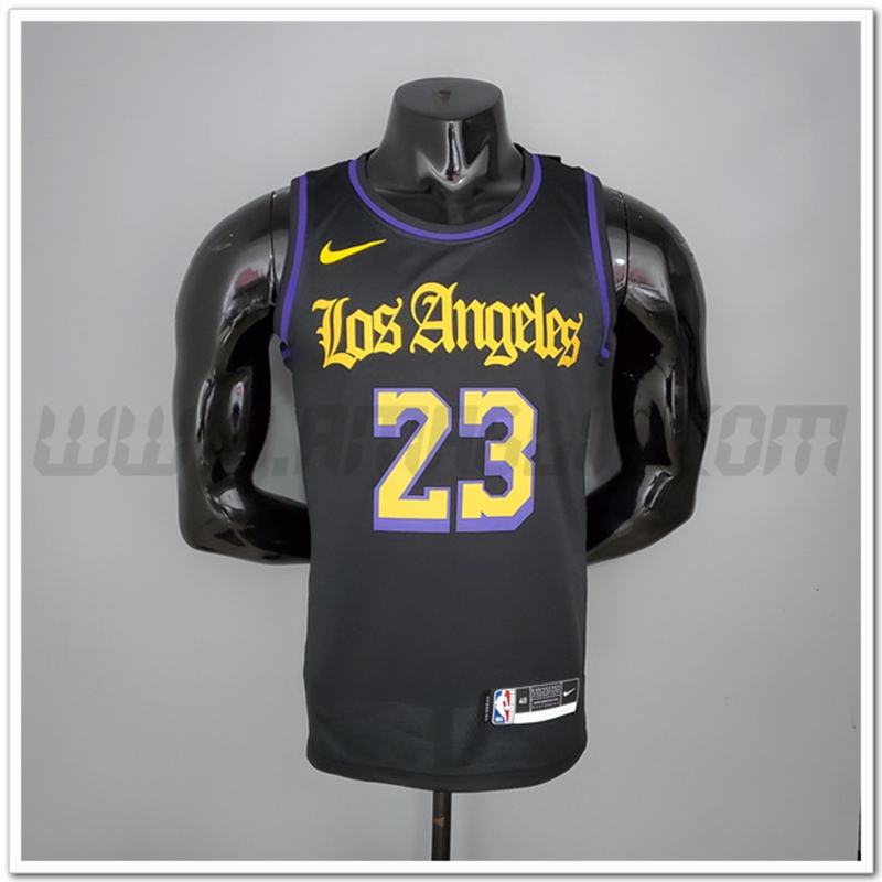 Maglia Los Angeles Lakers (James #23) 2021 Nero