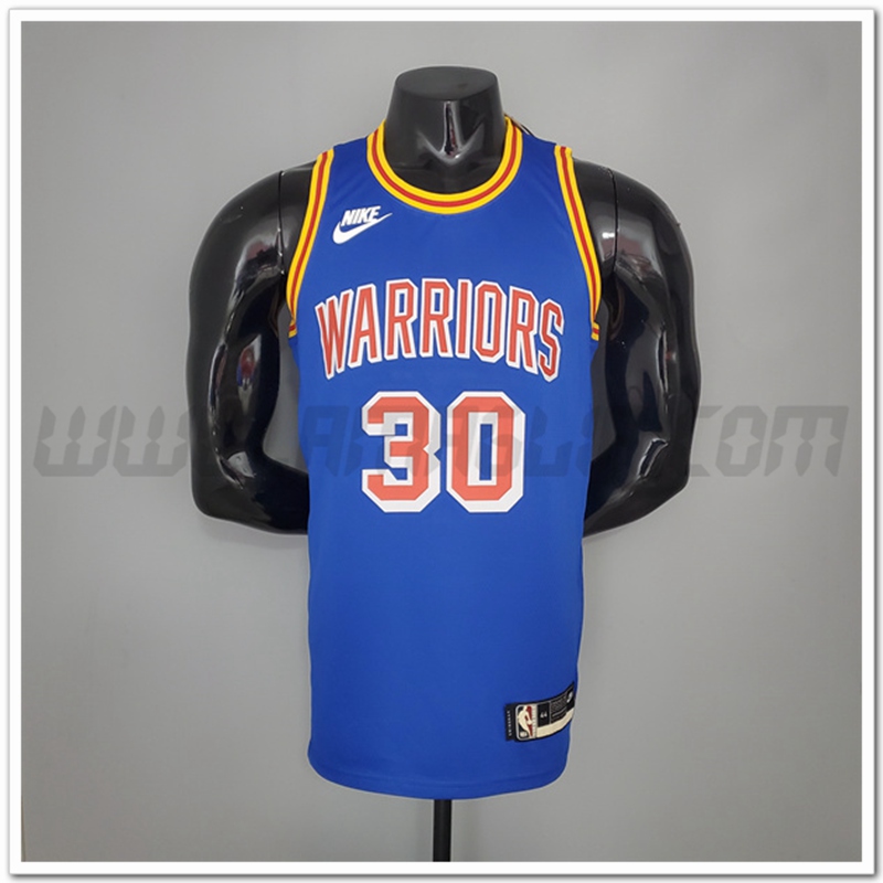 Maglia Golden State Warriors (Curry#30) Blu 75°anniversario