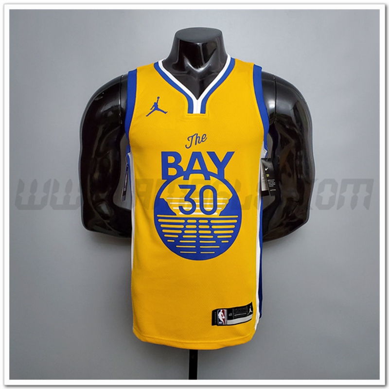 Nuovo Maglia Golden State Warriors (Curry #30) Giallo