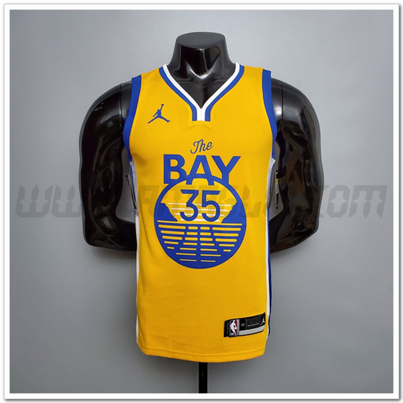 Nuovo Maglia Golden State Warriors (Durant #35) Giallo
