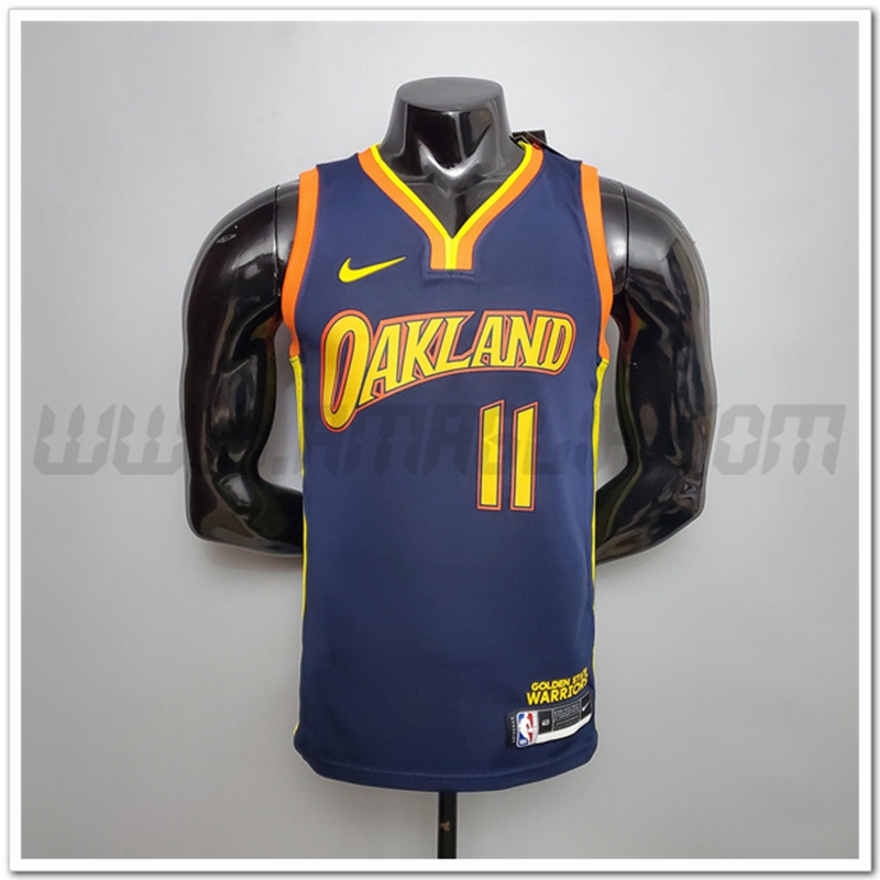 Nuovo Maglia Golden State Warriors (Thompson #11) Blu reale Citta