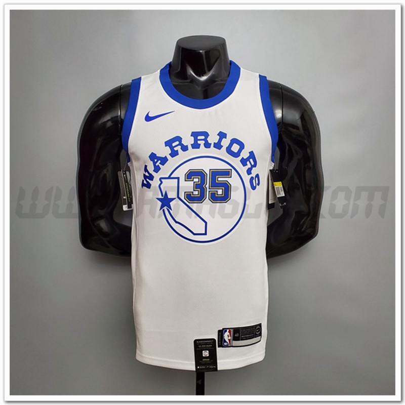 Maglia Golden State Warriors (Durant #35) Bianco Retro Version