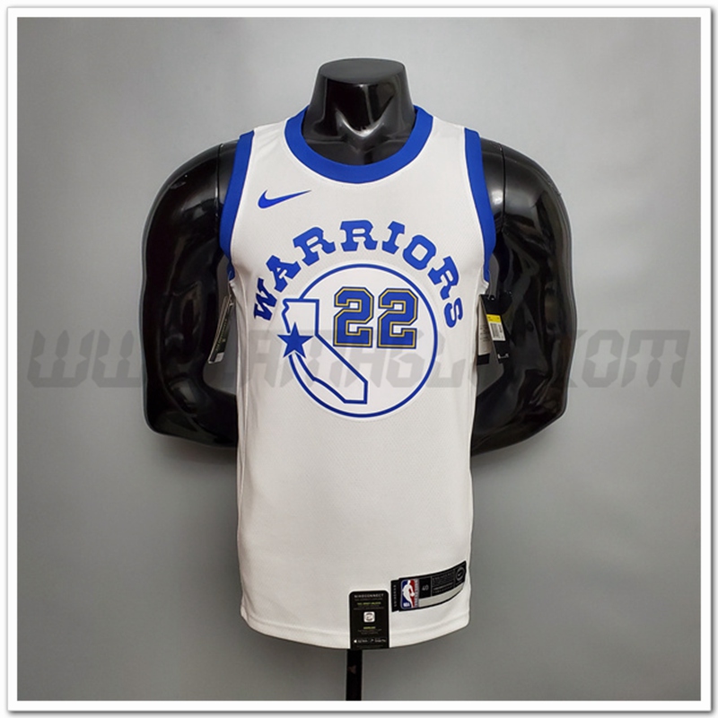 Maglia Golden State Warriors (Wiggins #22) Bianco Retro Version