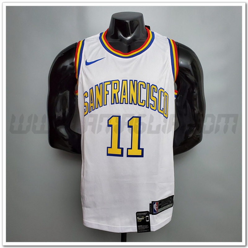 Maglia Golden State Warriors (Thompson #11) Retro Bianco