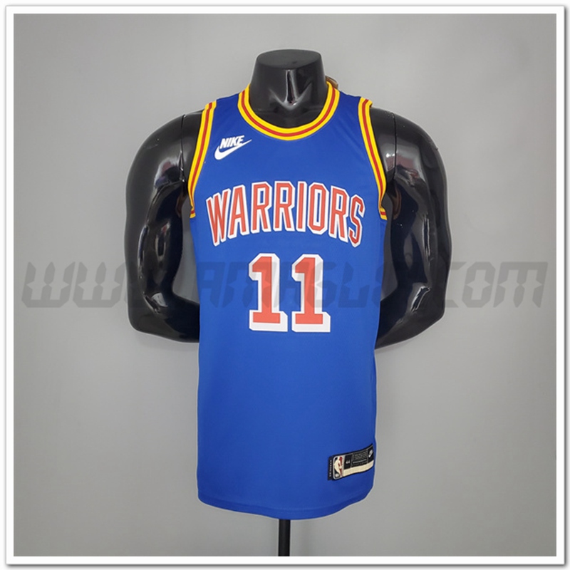 Nuovo Maglia Golden State Warriors (Thompson #11) Blu 75°anniversario