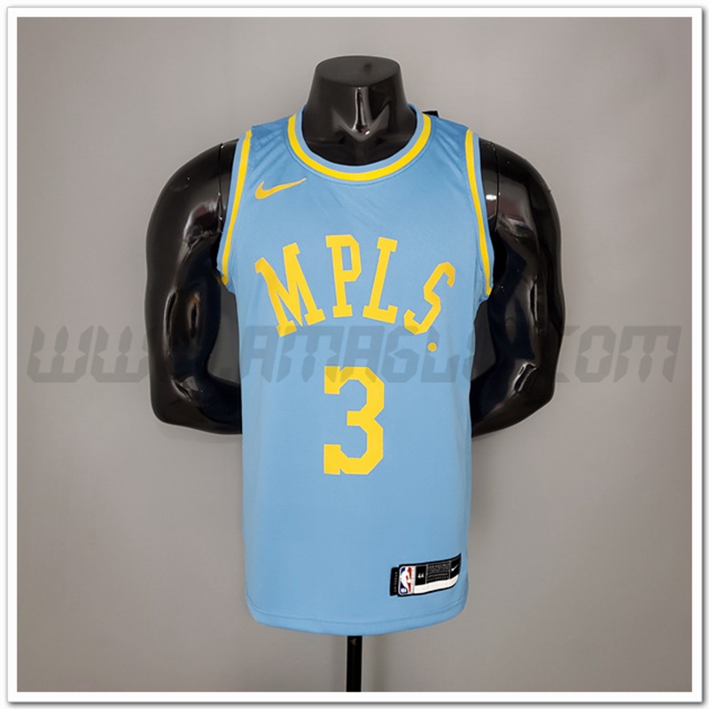 Maglia Los Angeles Lakers (Davis #3) 2021 Blu Minneapolis Edition