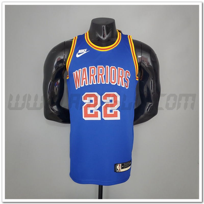 Maglia Golden State Warriors (Wiggins #22) Blu 75°anniversario