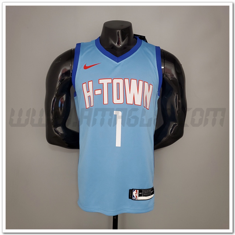 Maglia Houston Rockets (McGrady #1) 2021 Blu Citta