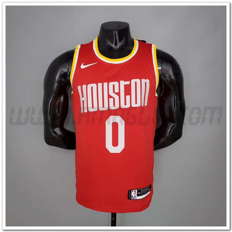 Maglia Houston Rockets (Westbrook #0) Retro Rosso