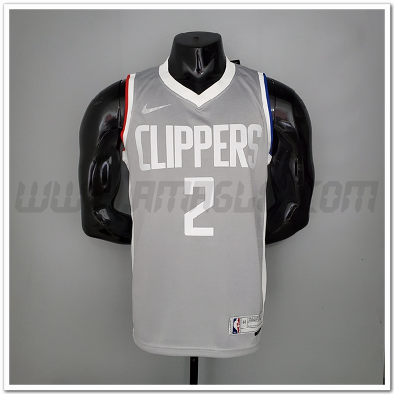 Maglia Los Angeles Clippers (Leonard #2) 2021 Gris Bonus Edition