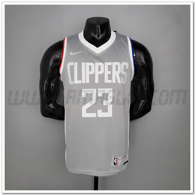Maglia Los Angeles Clippers (Williams #23) 2021 Gris Bonus Edition