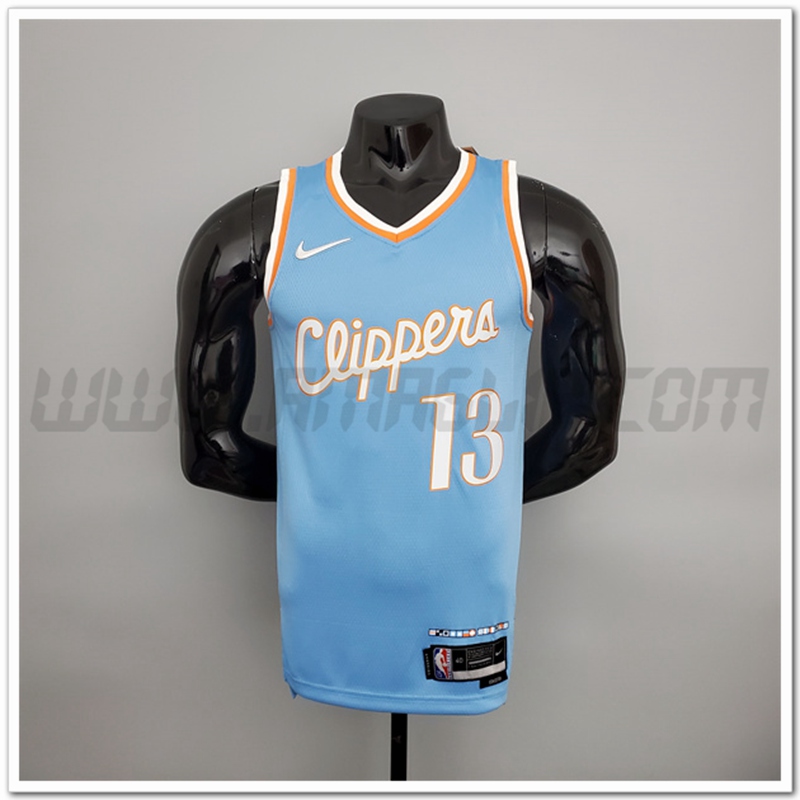 Maglia Los Angeles Clippers (George #13) Stagione 2022 Blu Citta