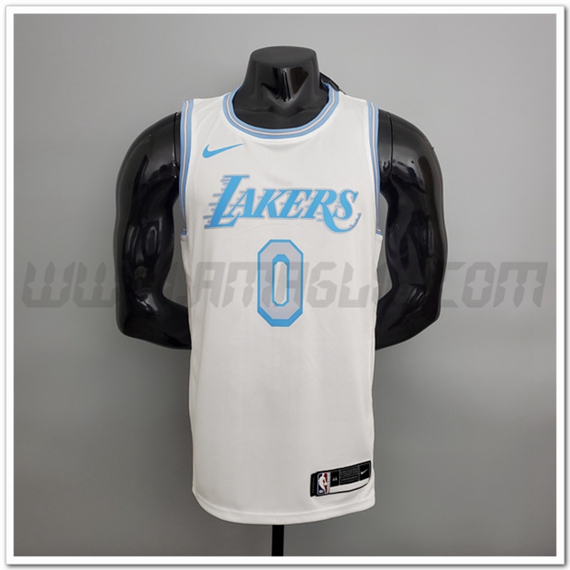 Maglia Los Angeles Lakers (Westbrook #0) 2021 Retro Bianco
