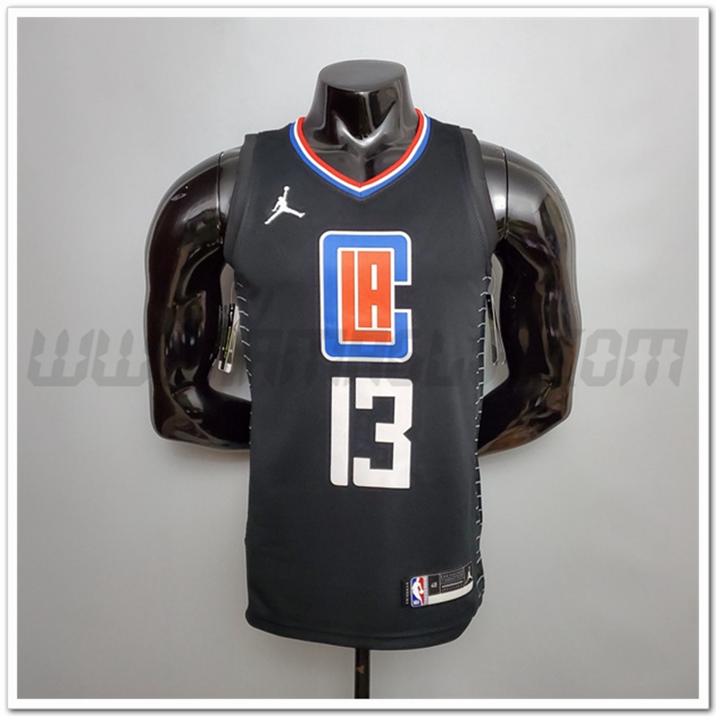 Nuovo Maglia Los Angeles Clippers (George #13) Nero Theme Limited Citta