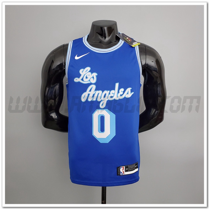 Maglia Los Angeles Lakers (Westbrook #0) 2021 Retro Blu