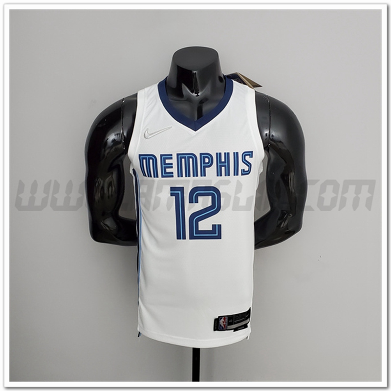 Maglia Memphis Grizzlies (Morant #12) Bianco 75°anniversario