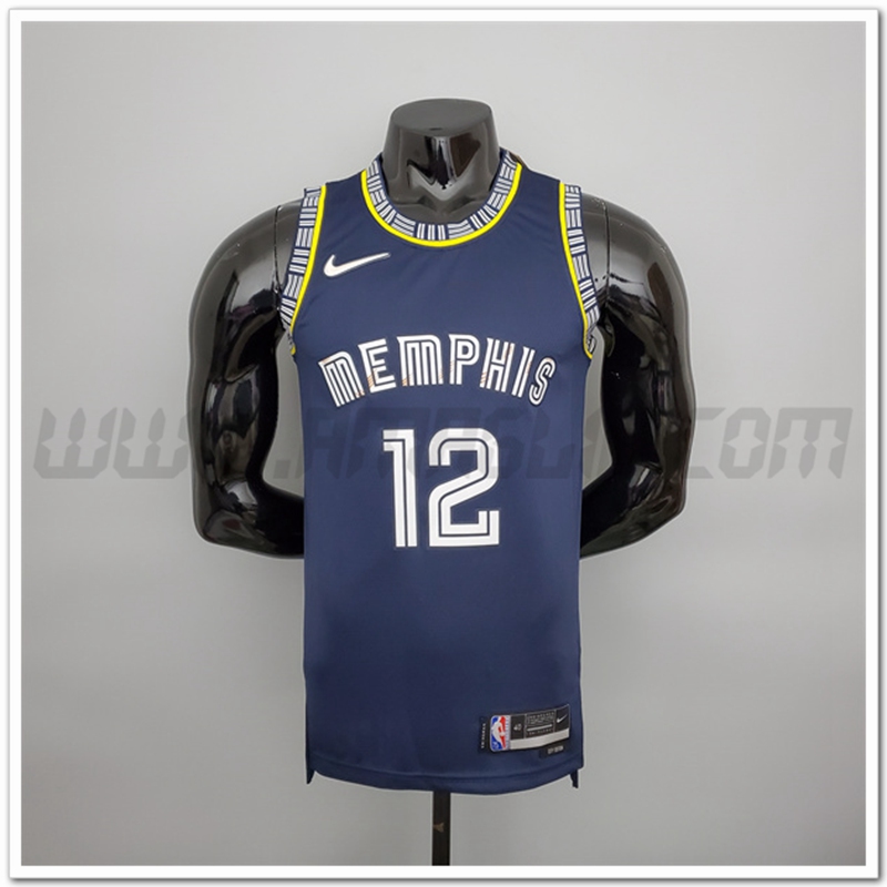 Maglia Memphis Grizzlies (Morant #12) Stagione 2022 Blu reale Citta