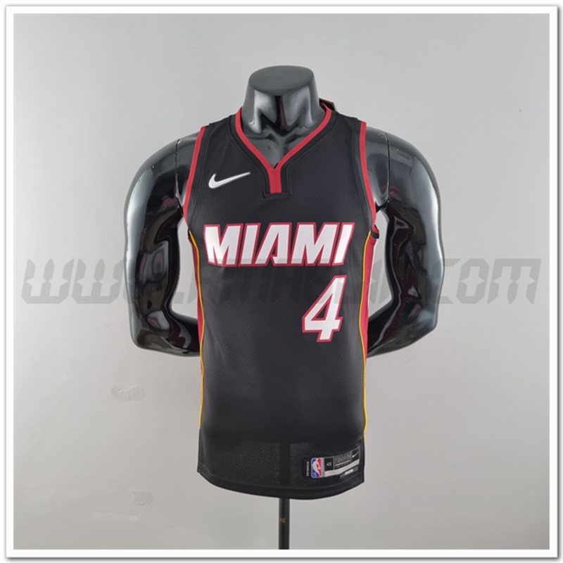 Maglia Miami Heat (Oladipo #4) Nero 75°anniversario