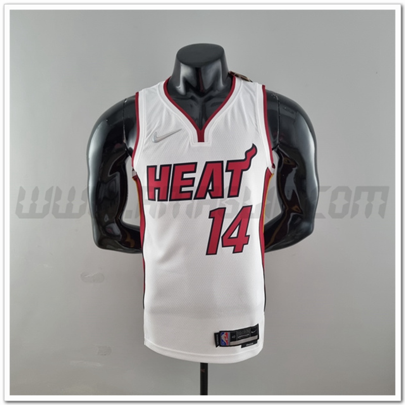 Maglia Miami Heat (Herro #14) Bianco 75°anniversario