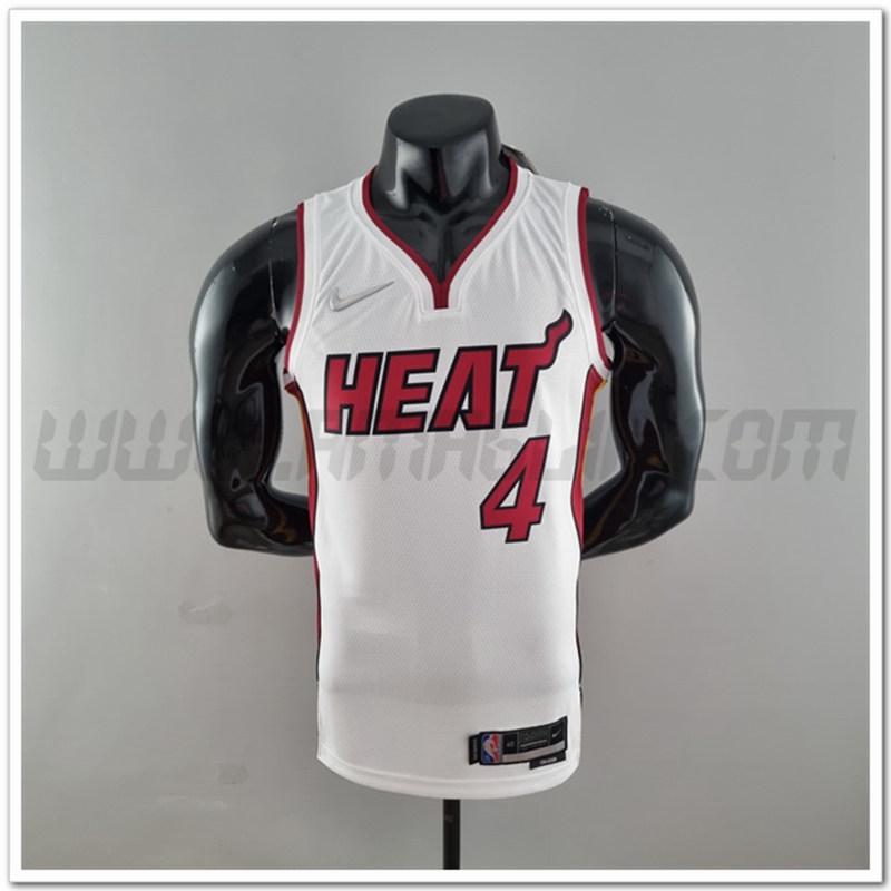 Maglia Miami Heat (Oladipo #4) Bianco 75°anniversario