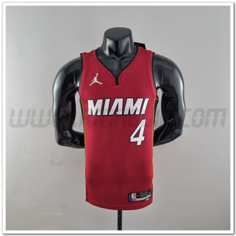 Maglia Miami Heat (Oladipo #4) Vin Rosso 75°anniversario