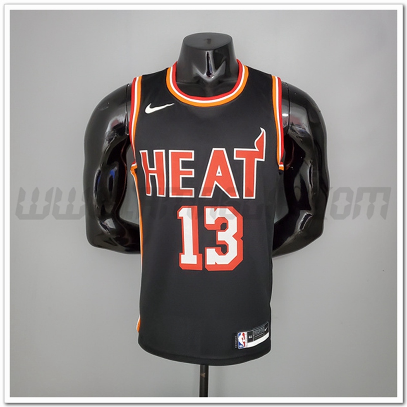 Maglia Miami Heat (Adebayo #13) 2018 Nero Retro Night