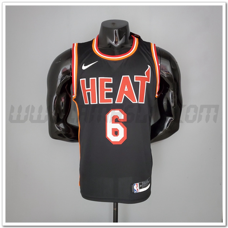 Maglia Miami Heat (James #6) 2018 Nero Retro Night